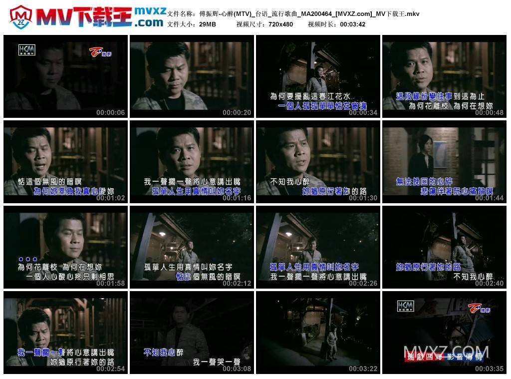 傅振辉-心醉(MTV)_台语_流行歌曲_MA200464